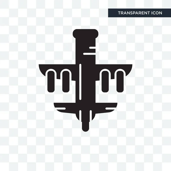 Drone vector pictogram geïsoleerd op transparante achtergrond, Drone logo — Stockvector