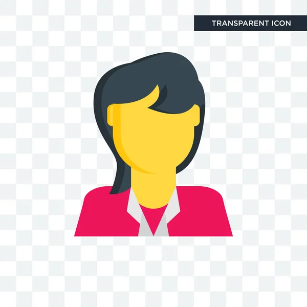 Icône vectorielle femme isolée sur fond transparent, logo femme — Image vectorielle