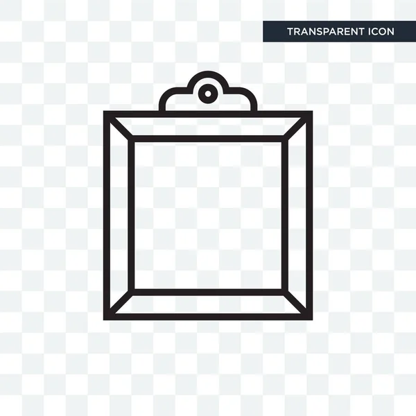 Ícone do vetor do quadro isolado no fundo transparente, logotipo do quadro —  Vetores de Stock