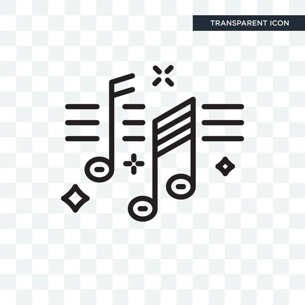 音楽ベクトルのアイコンが透明な背景、音楽ロゴ デザインの分離 ベクターグラフィックス