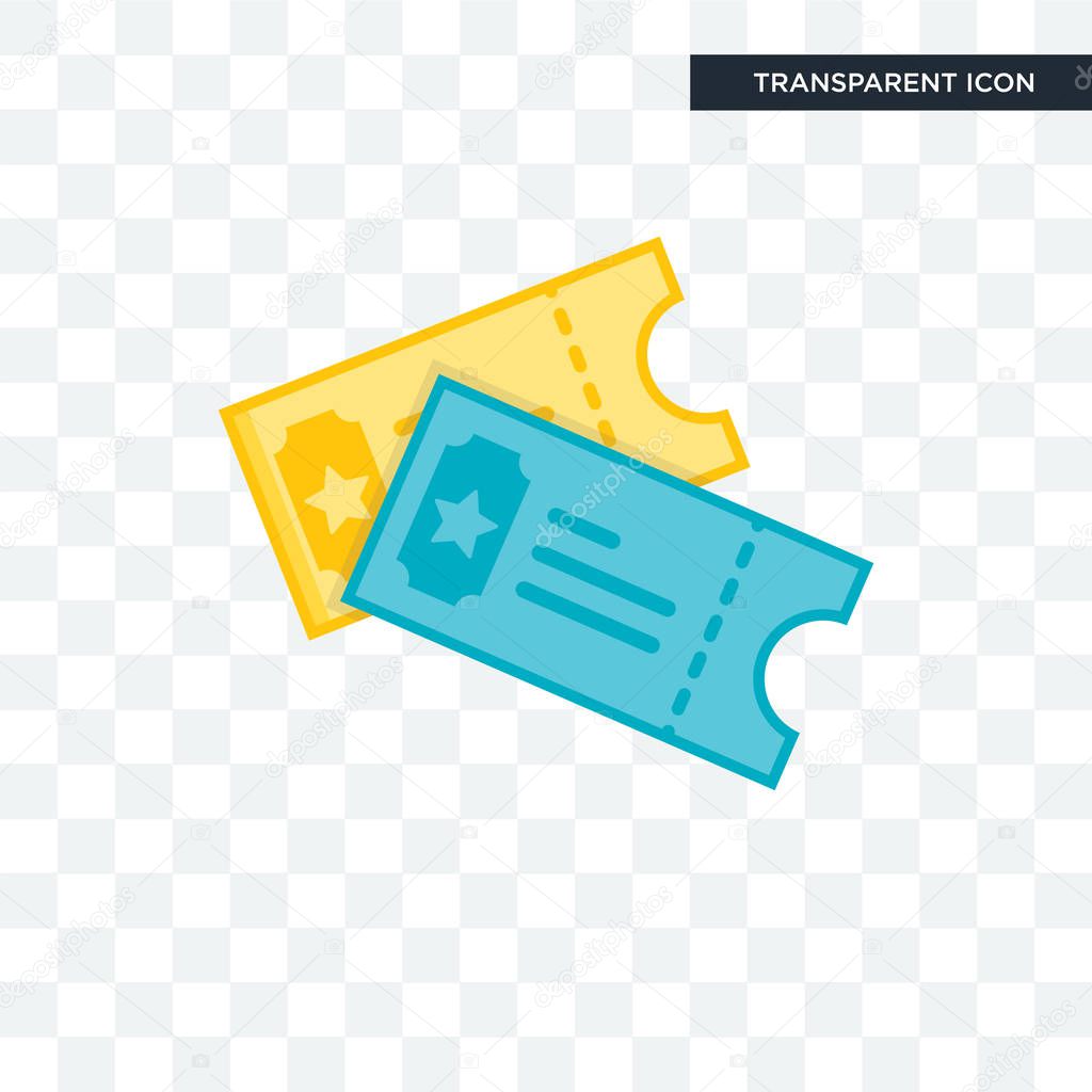 Tickets vector icon isolated on transparent background, Tickets 