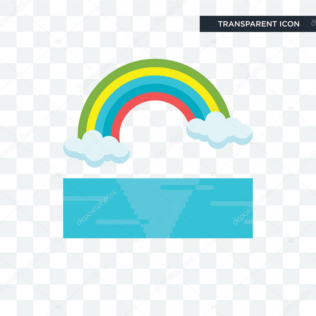 Rainbow vector icon isolated on transparent background, Rainbow logo concept