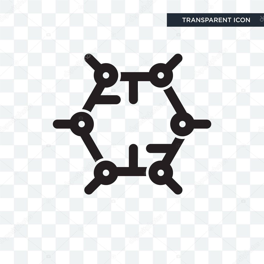 Graphene vector icon isolated on transparent background, Graphen