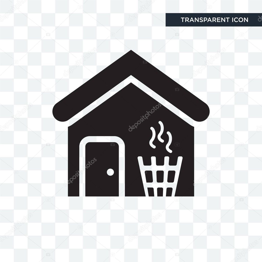 Sauna vector icon isolated on transparent background, Sauna logo concept