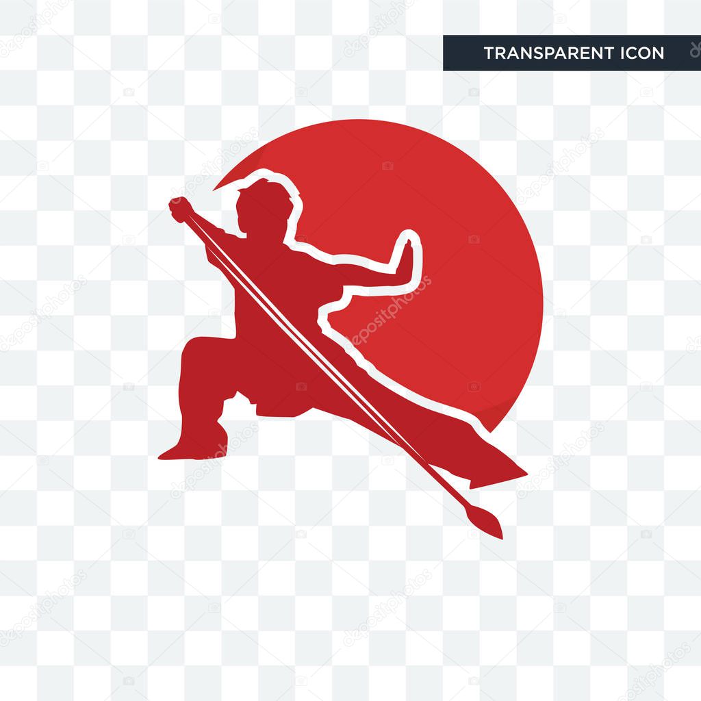 wushu vector icon isolated on transparent background, wushu logo