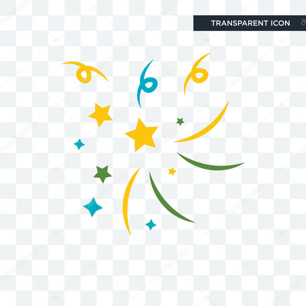 Firework vector icon isolated on transparent background, Firewor