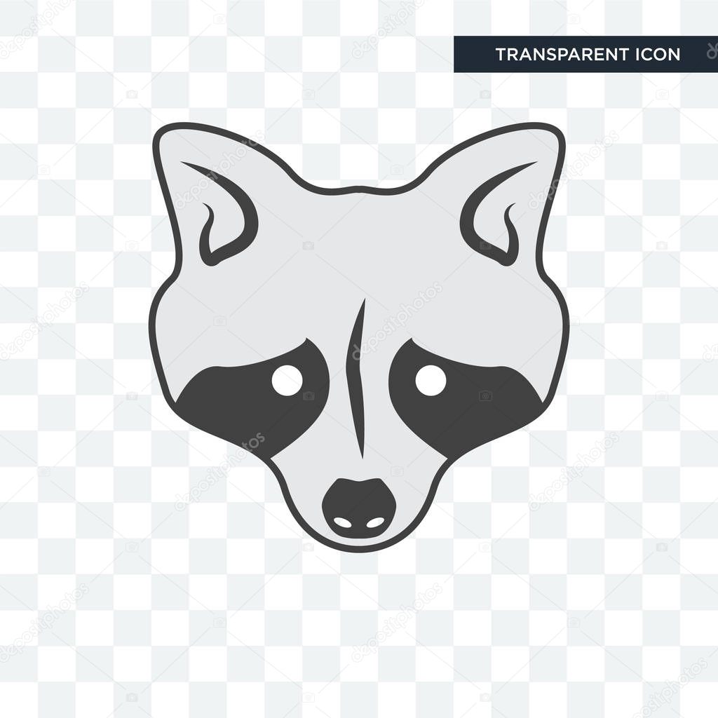 Tanuki vector icon isolated on transparent background, tanuki logo concept