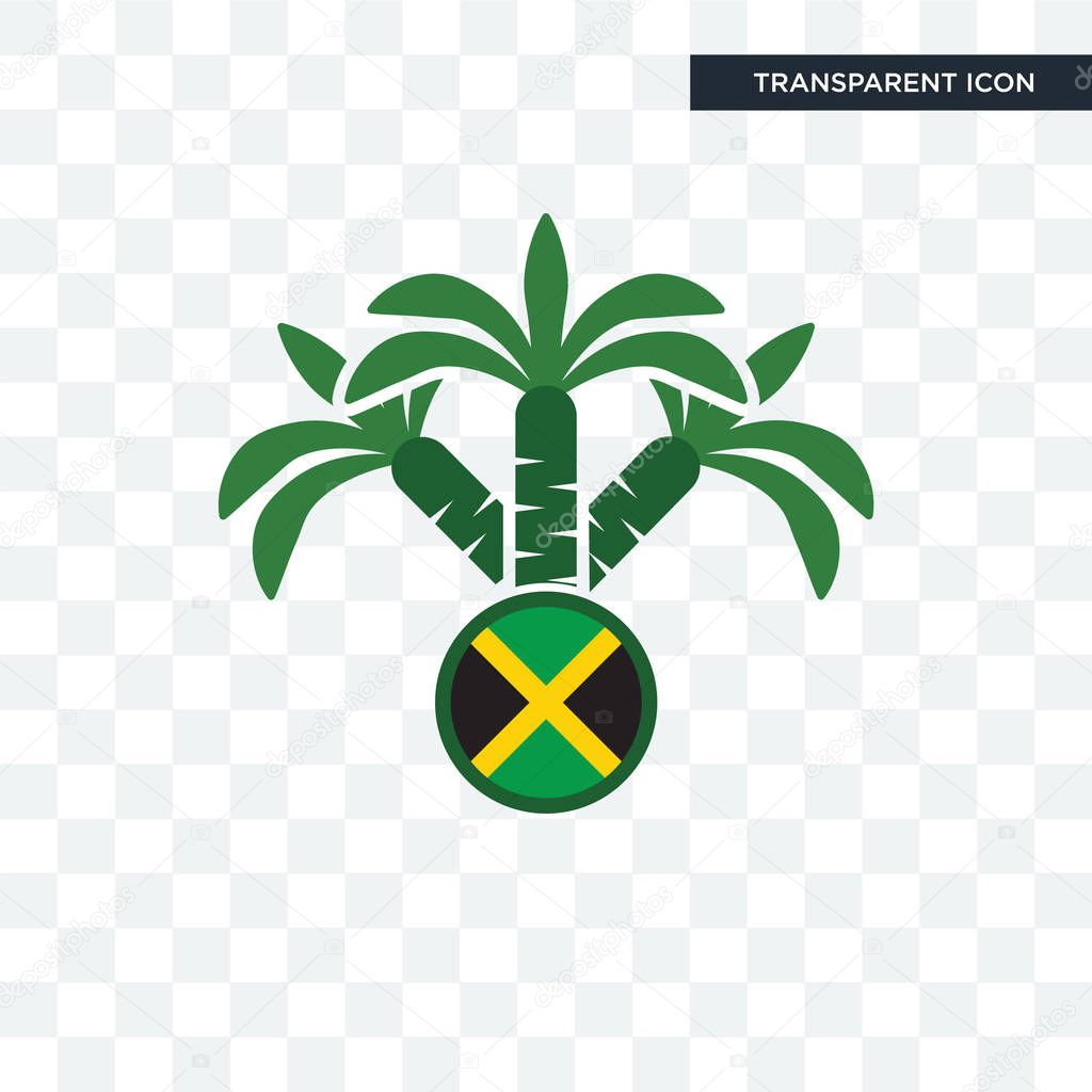 Jamaican vector icon isolated on transparent background, jamaican logo concept