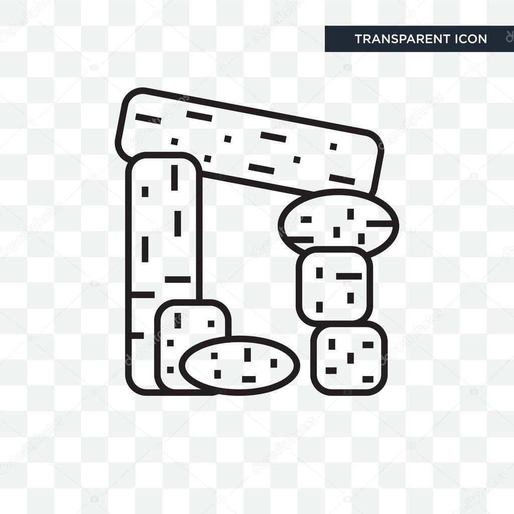 Dolmen vector icon isolated on transparent background, Dolmen logo concept