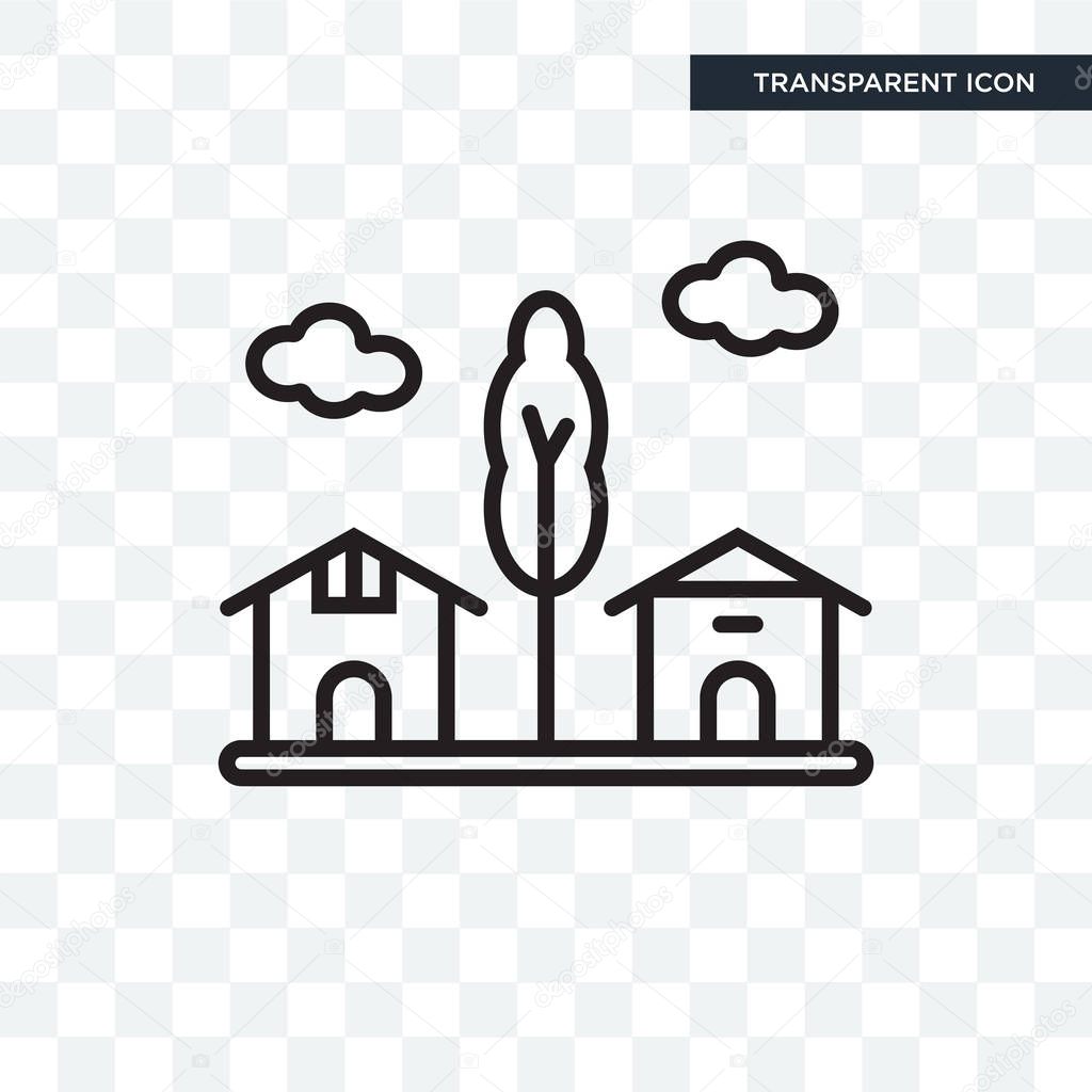 House vector icon isolated on transparent background, House logo concept