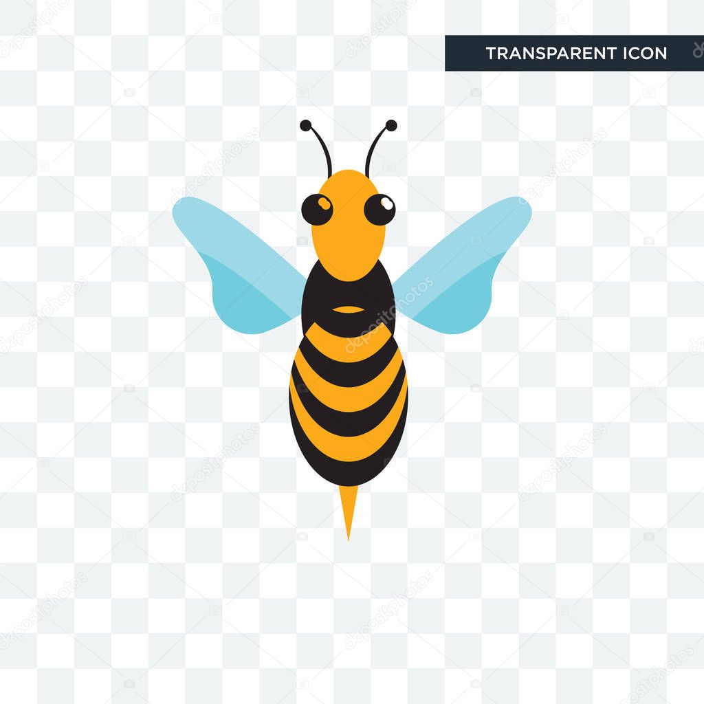 Hornet vector icon isolated on transparent background, hornet logo concept