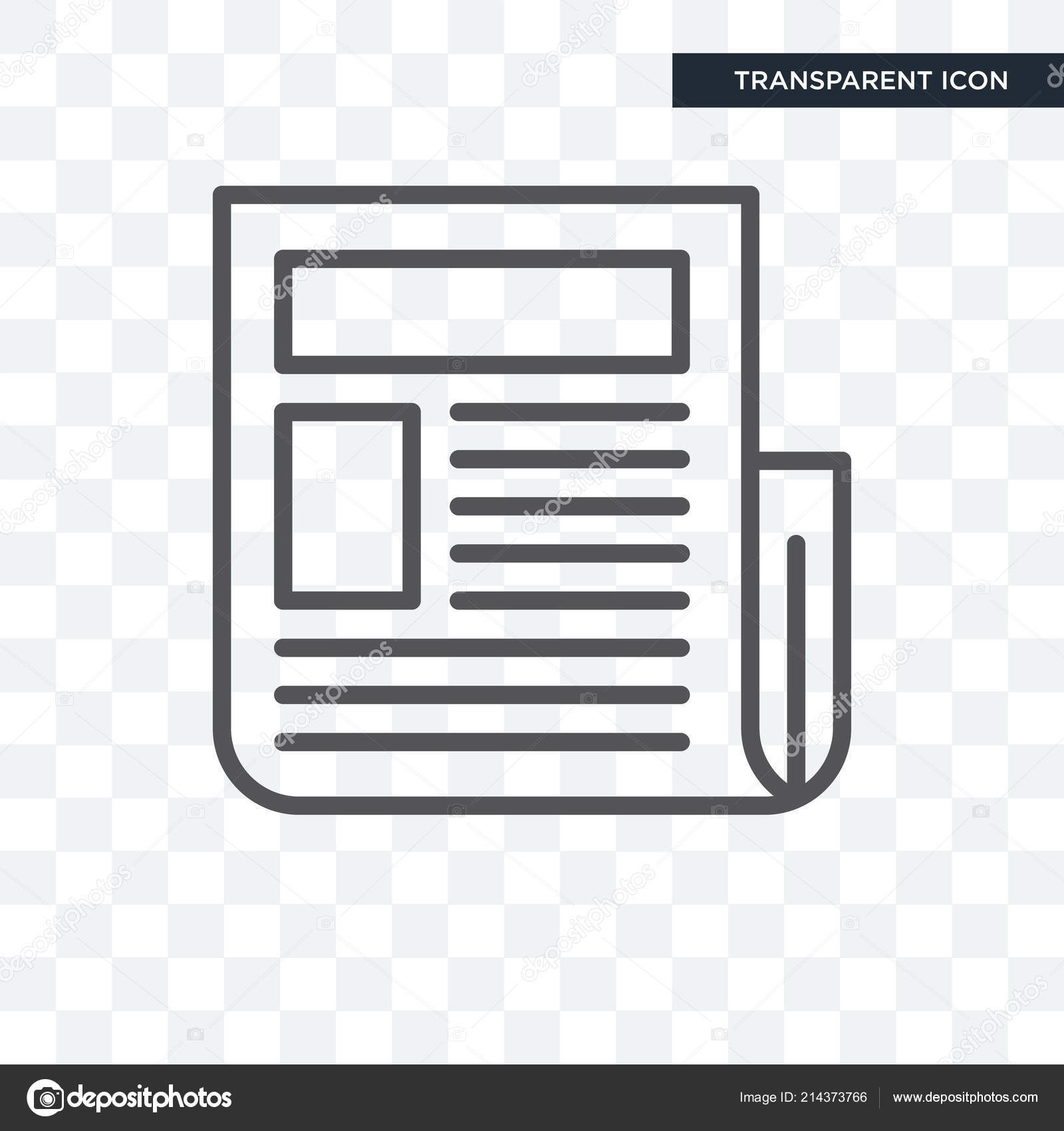 Folded Newspaper Vector Icon Isolated On Transparent Background