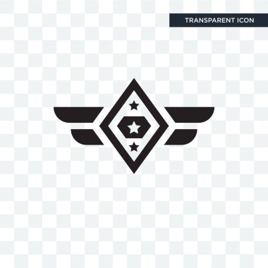 Saydam arka plan üzerinde madalya logo izole madalya vektör simgesi