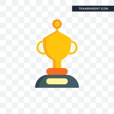 Saydam arka plan üzerinde kupa lo izole kupa vektör simgesi