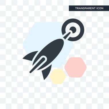 Saydam arka plan üzerinde Dart logosu d izole dart vektör simgesi