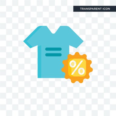 Saydam arka plan üzerinde gömlek logo izole gömlek vektör simgesi