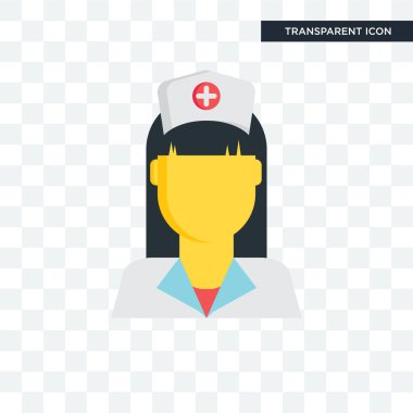 Saydam arka plan üzerinde Med gır izole med kız vektör simgesi