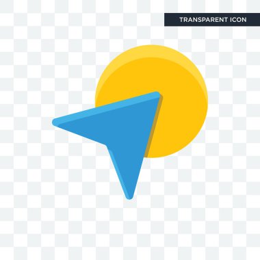 Saydam arka plan üzerinde Gps logo des izole Gps vektör simgesi