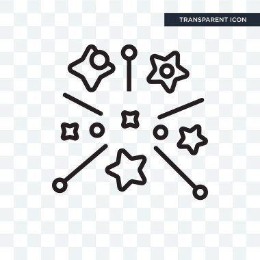 Saydam arka plan üzerinde Magic logo izole sihirli vektör simgesi