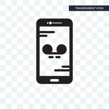 Saydam arka plan üzerinde akıllı izole Smartphone vektör simgesi