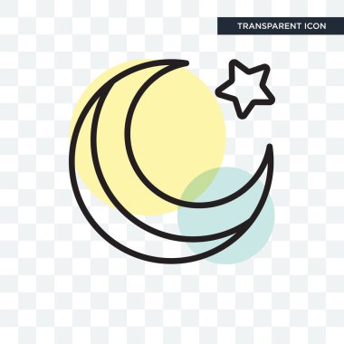 Saydam arka plan üzerinde Islam logo izole Islam vektör simgesi