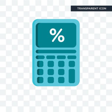 saydam arka plan üzerinde calcu izole hesap makinesi vektör simgesi