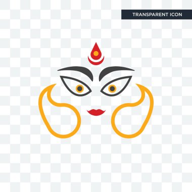 saydam arka plan üzerinde durga logo izole durga vektör simgesi