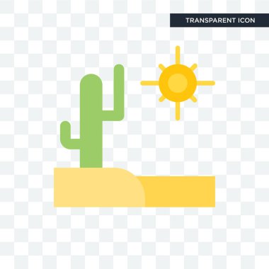 Saydam arka plan üzerinde çöl lo izole çöl vektör simgesi