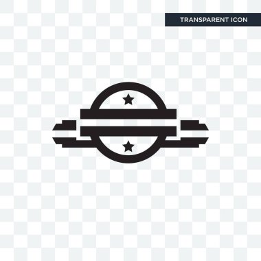 Saydam arka plan üzerinde madalya logo izole madalya vektör simgesi