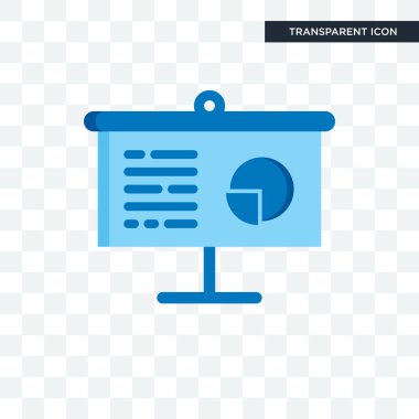 Saydam arka plan üzerinde ön izole sunu vektör simgesi