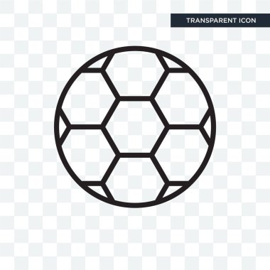 Saydam arka plan üzerinde futbol izole futbol vektör simgesi