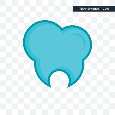 saydam arka plan üzerinde izole diş kliniği vektör simgesi de