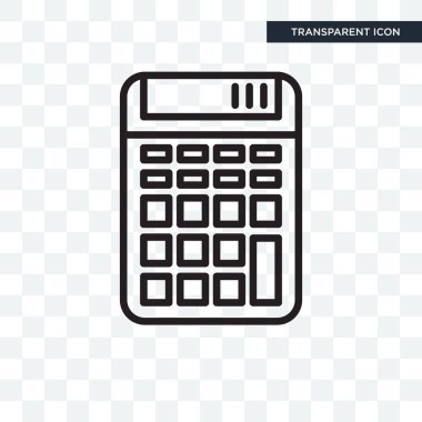 saydam arka plan üzerinde calcu izole hesap makinesi vektör simgesi