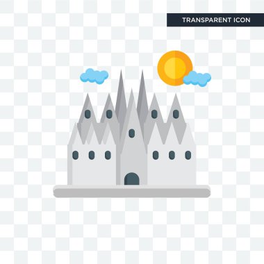 Saydam arka plan üzerinde Barcel izole Barcelona vektör simgesi