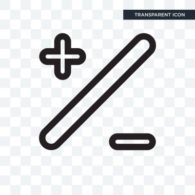 Mathematical basic vector icon isolated on transparent backgroun