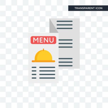 saydam arka plan üzerinde menü logo d izole menü vektör simgesi