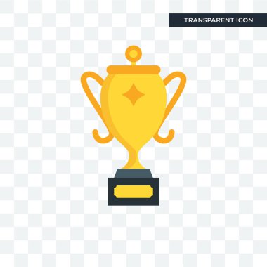 Saydam arka plan üzerinde kupa lo izole kupa vektör simgesi