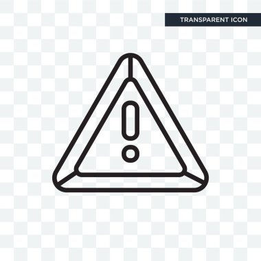 Vektör simgesi üzerinde şeffaf arka plan izole uyarı, uyarı 
