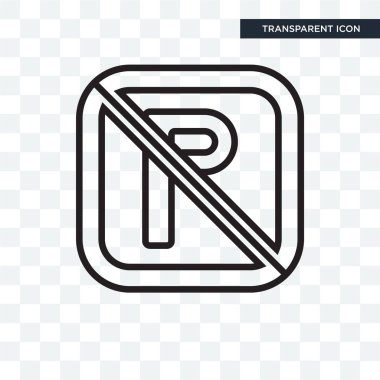 İzole hiçbir Park vektör simge şeffaf arka plan üzerinde hiçbir pa