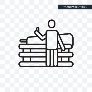 Saydam arka plan üzerinde işçi lo izole alt vektör simgesi