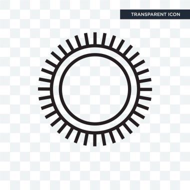 Saydam arka plan üzerinde güneş logosu des izole güneş vektör simgesi