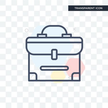 Evrak Çantası'nı vektör simge şeffaf arka plan üzerinde Briefc izole