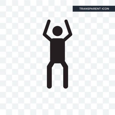 Saydam arka plan üzerinde Exercis izole egzersiz vektör simgesi