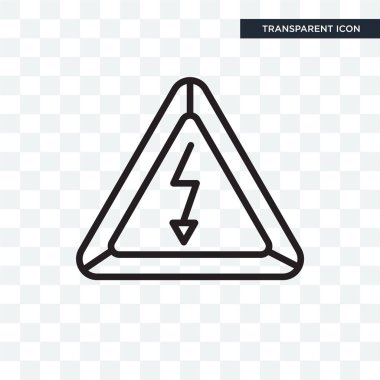 Vektör simgesi üzerinde şeffaf arka plan izole uyarı, uyarı 