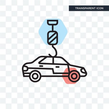 Saydam arka plan üzerinde hırsızı lo izole lifter vektör simgesi