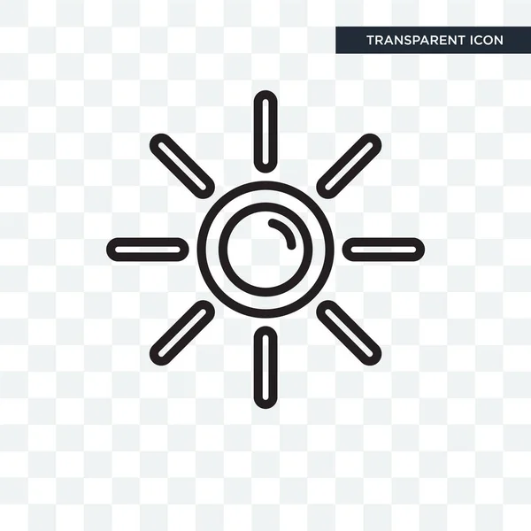 Słońce wektor ikona na białym tle na przezroczystym tle, słońce logo des — Wektor stockowy