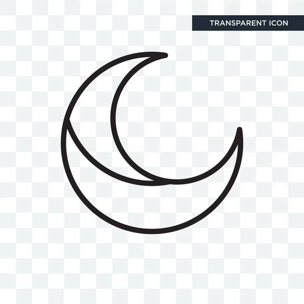 Saydam arka plan üzerinde Moon logosu d izole ay vektör simgesi — Stok Vektör