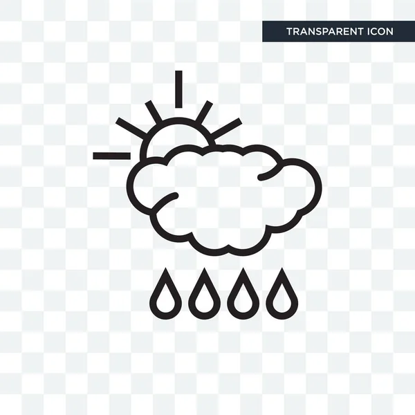 Saydam arka plan üzerinde yağmur logo d izole yağmur vektör simgesi — Stok Vektör