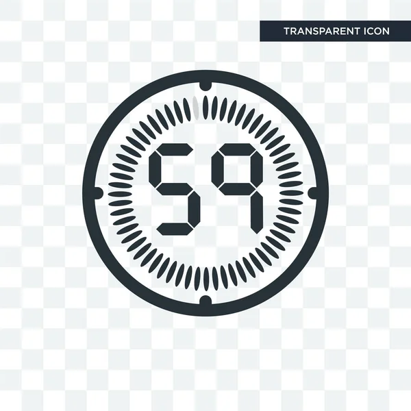 L'icona vettoriale 59 minuti isolato su sfondo trasparente, T — Vettoriale Stock