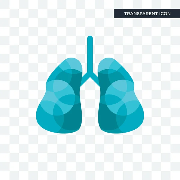 Icono del vector pulmonar aislado sobre fondo transparente, logotipo de los pulmones — Archivo Imágenes Vectoriales